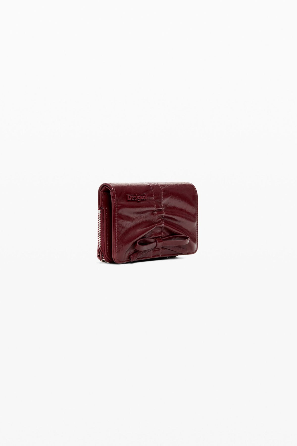Desigual Small purse with bow details, decorative ruching