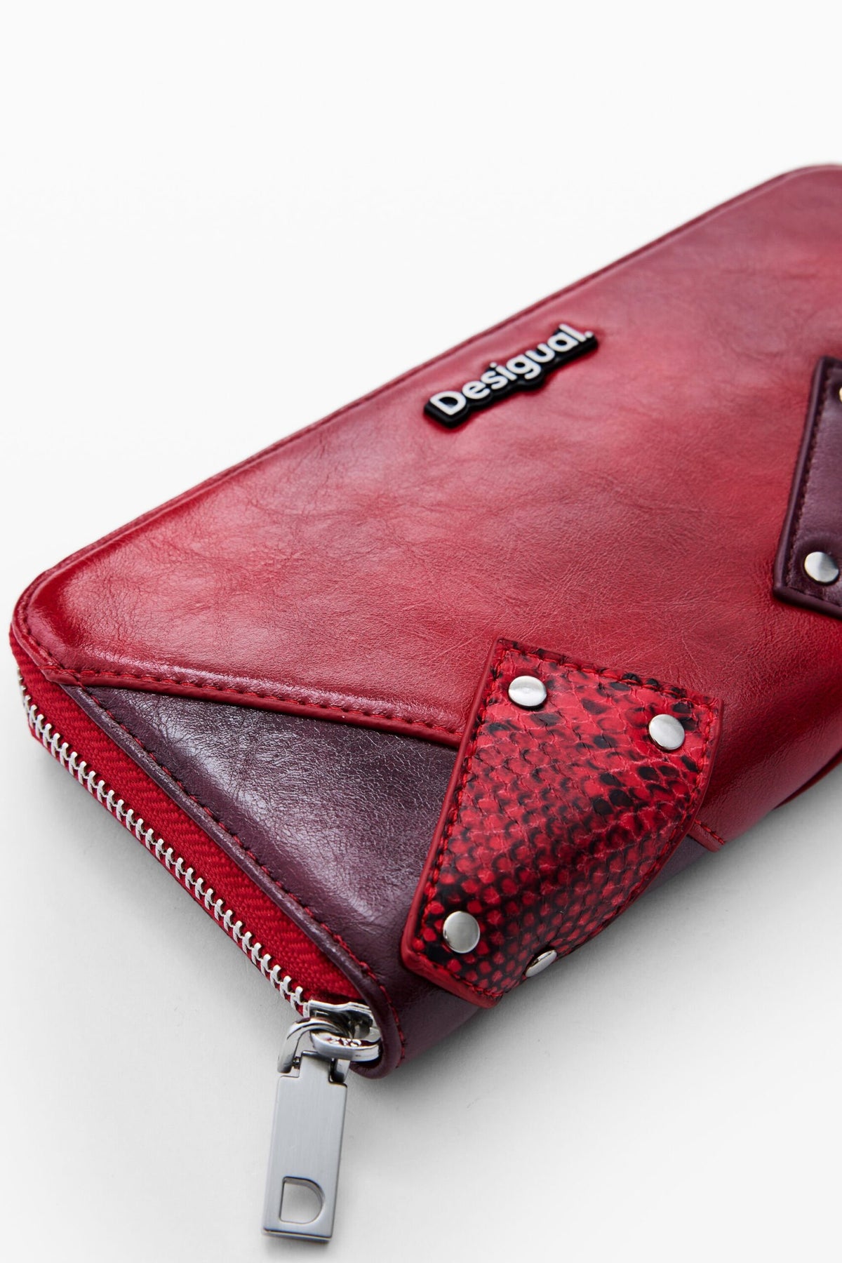 Desigual Large purse with patch-style patchwork print