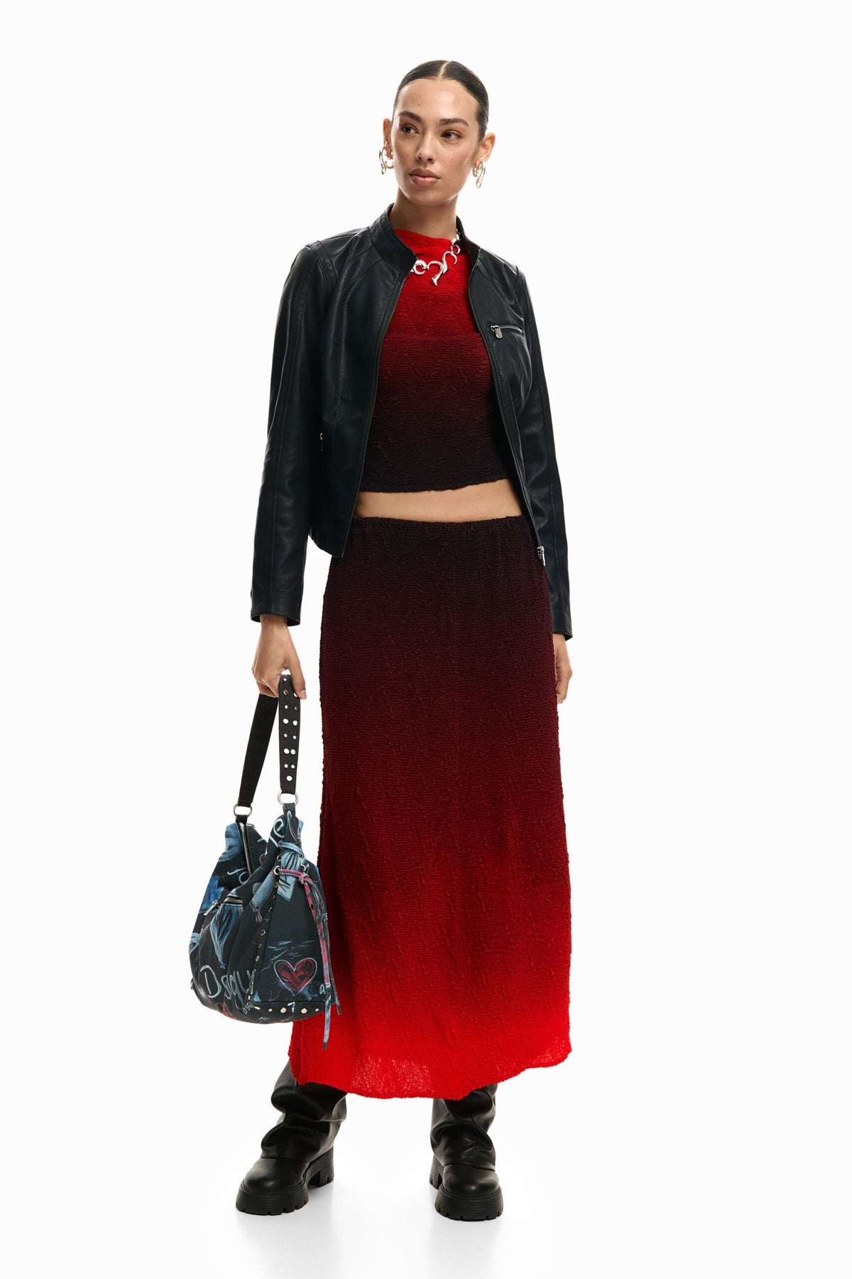 Desigual Long-sleeved blouse regular fit round neck