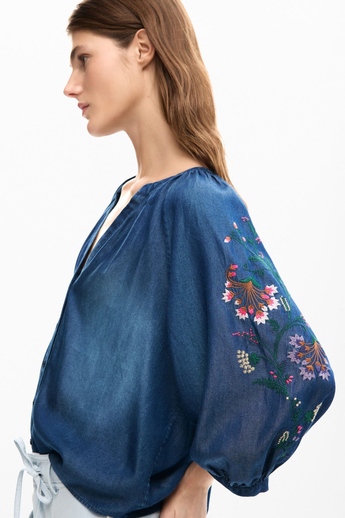 Desigual 3/4-length blouse with puffed effect .