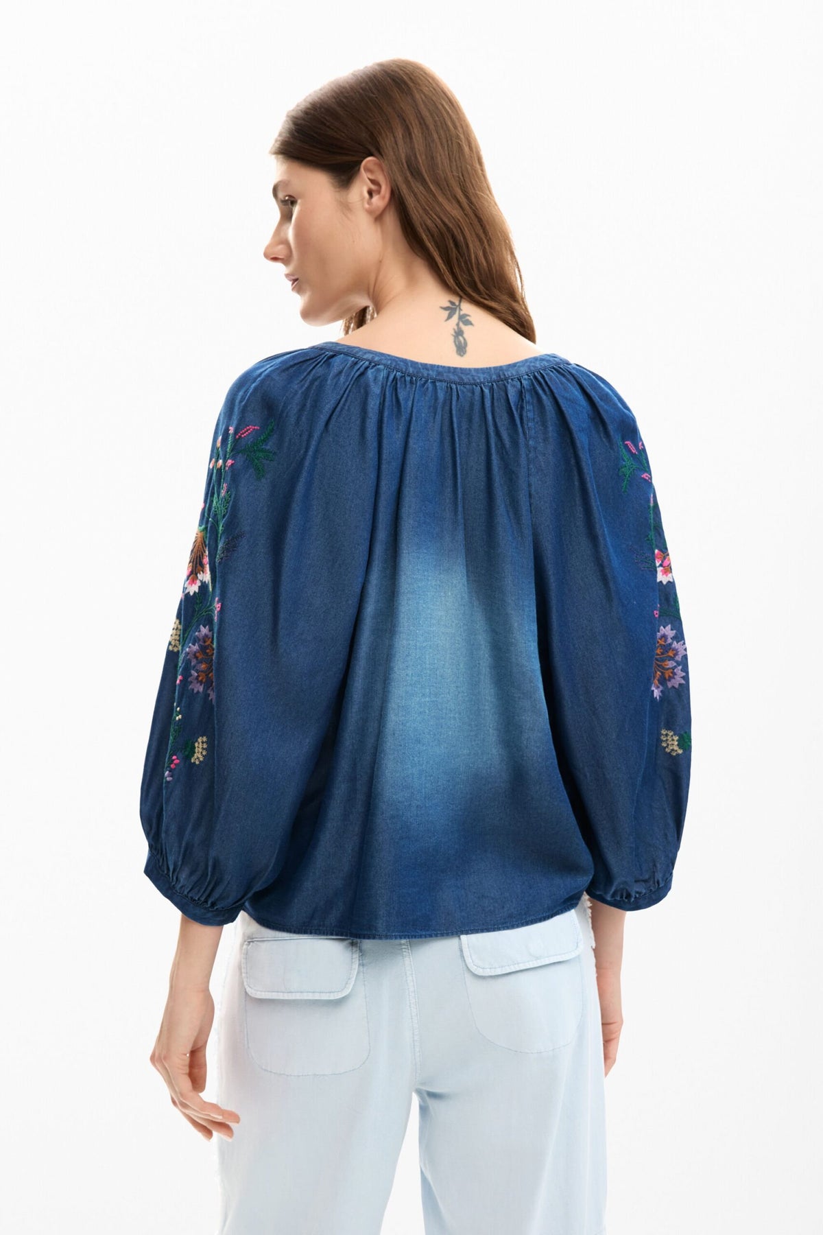 Desigual 3/4-length blouse with puffed effect .