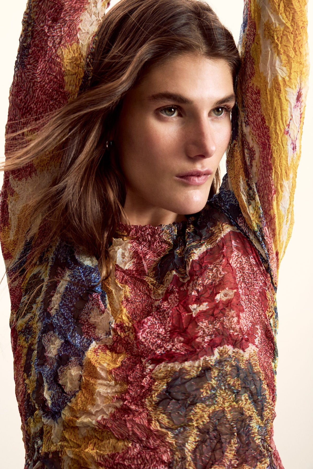 Desigual Blouse in synthetic blend georgette fabric round neck