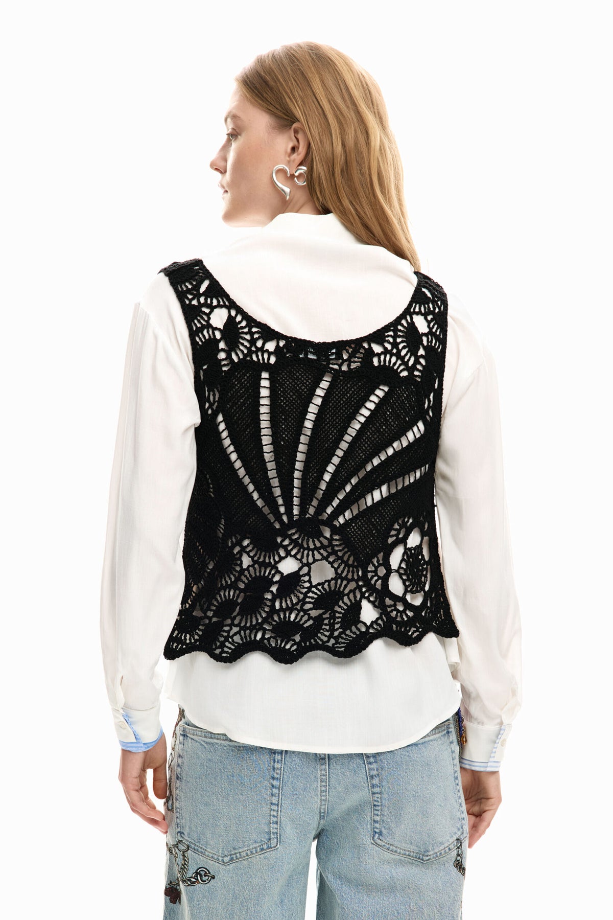 Desigual Long-sleeved shirt with regular fit, in a solid tone