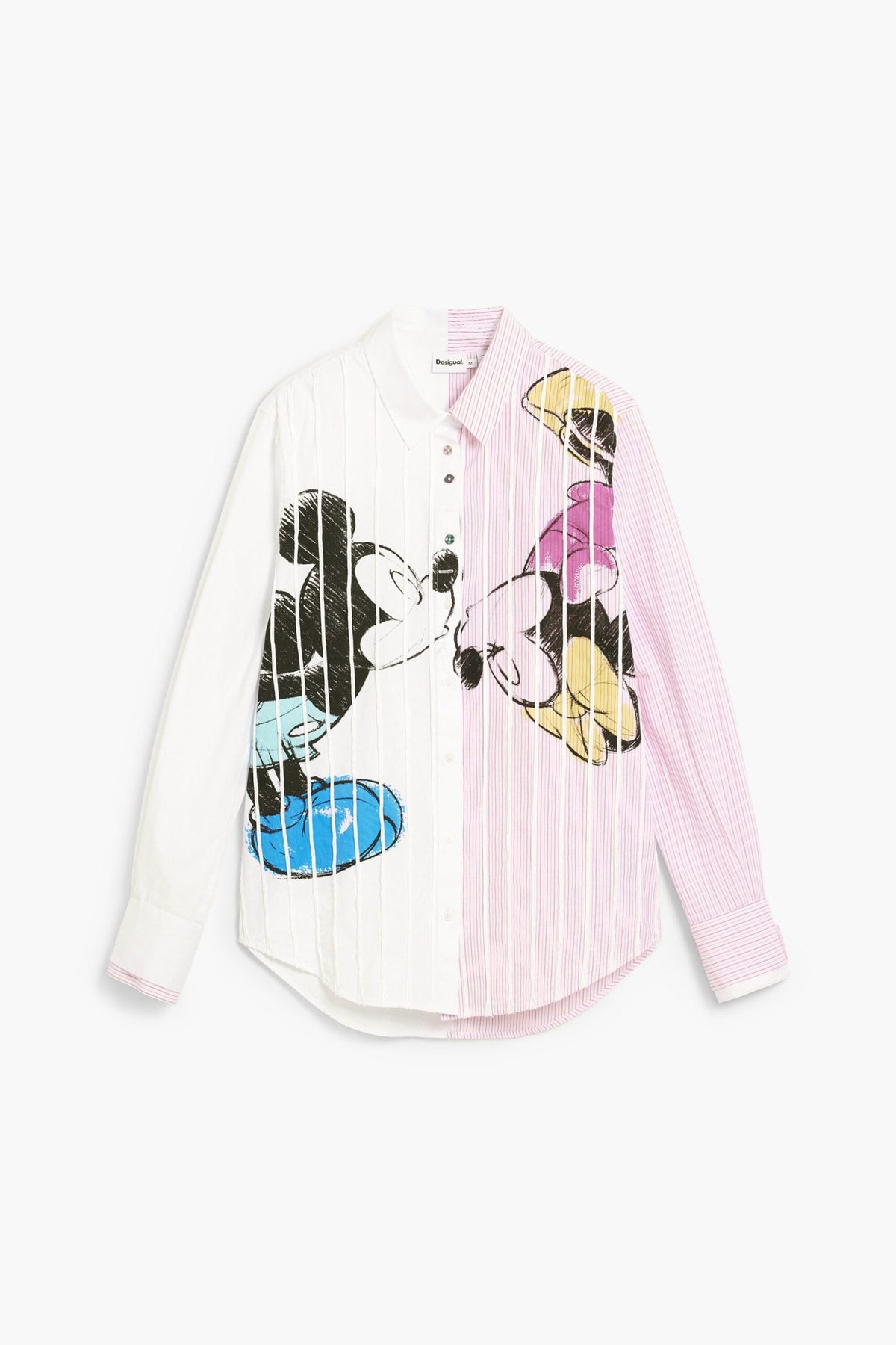 Desigual Regular-fit shirt with pleating on the front Mickey