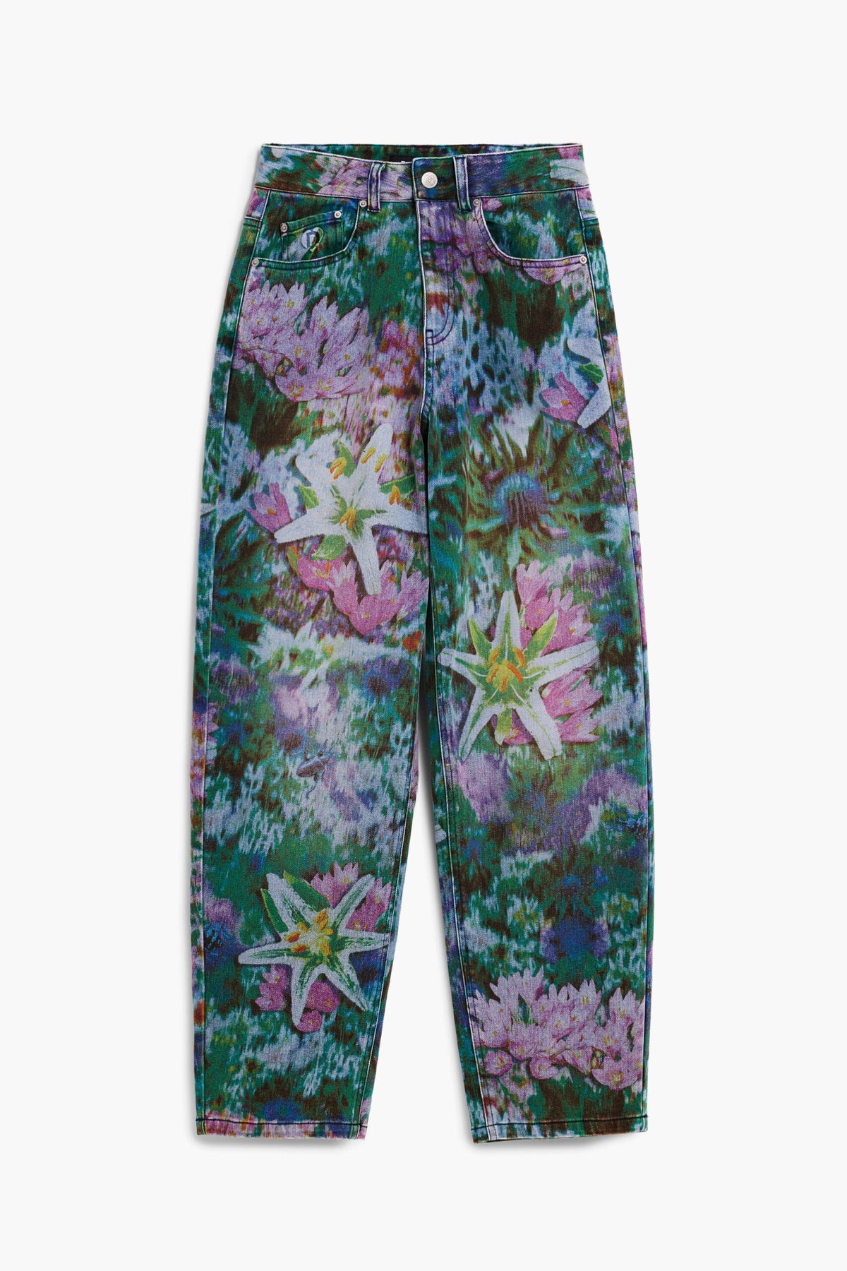 Desigual Baggy-cut trousers with embossed logo on the front pocket