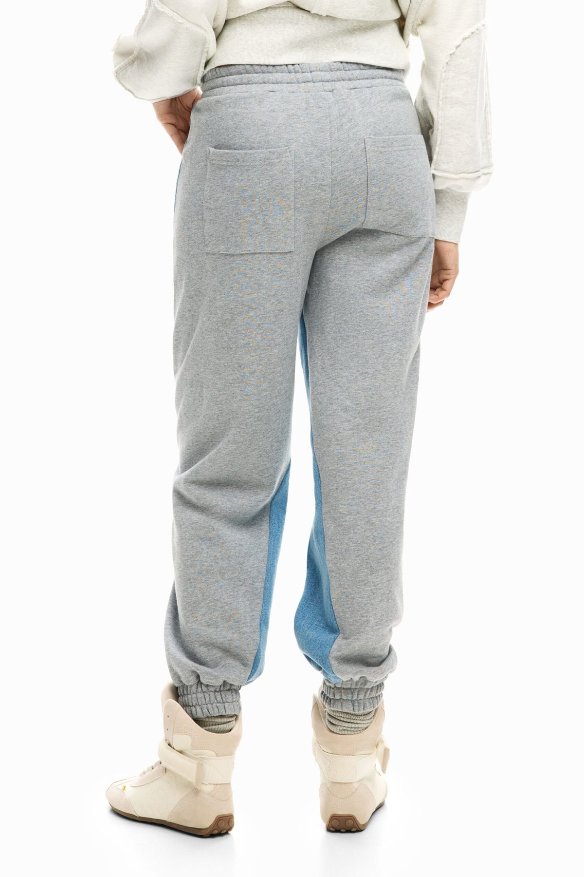 Desigual Jogger-style denim trousers with elasticated waistband