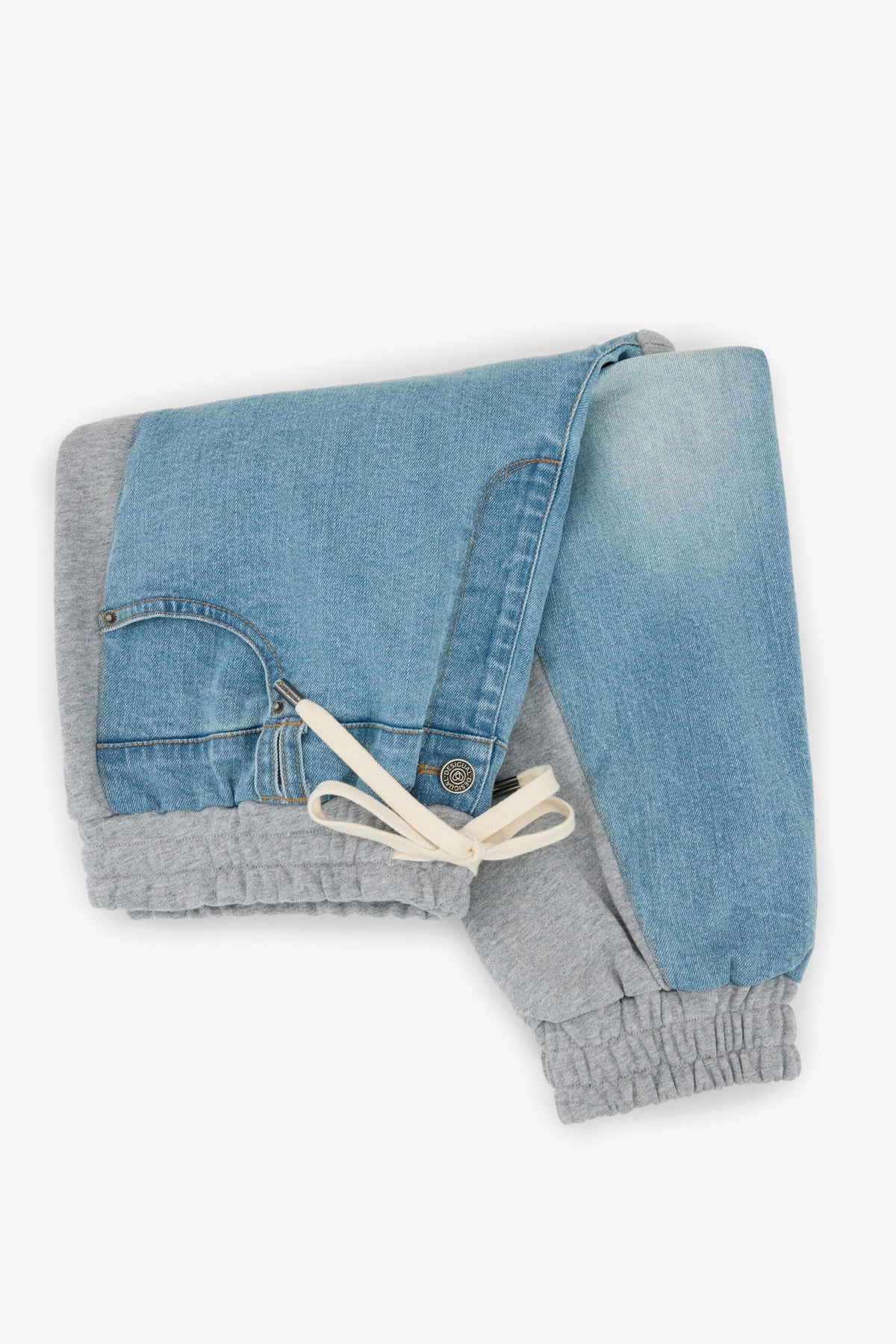Desigual Jogger-style denim trousers with elasticated waistband