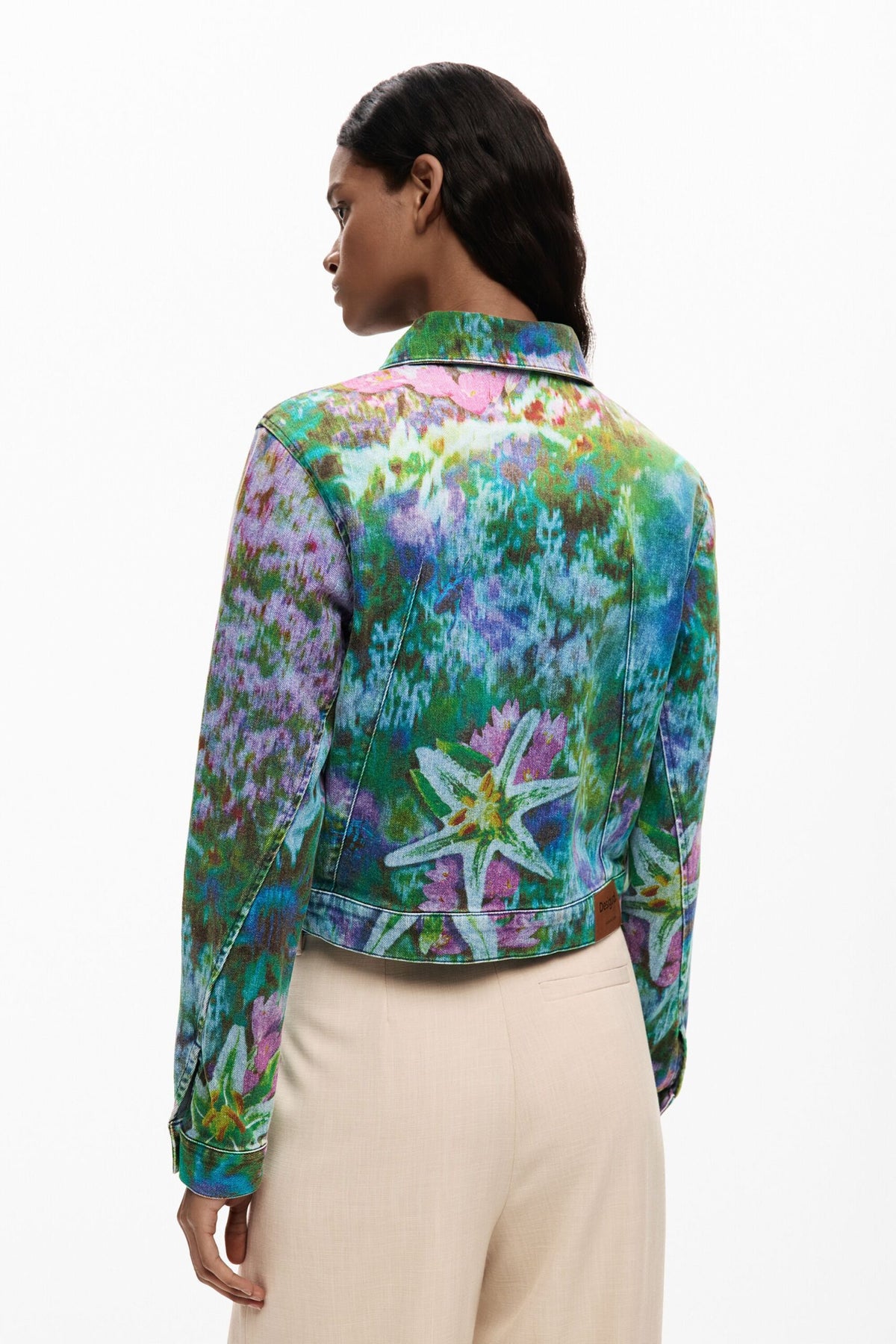 Desigual Jacket made of denim fabric with a button placket cover detail