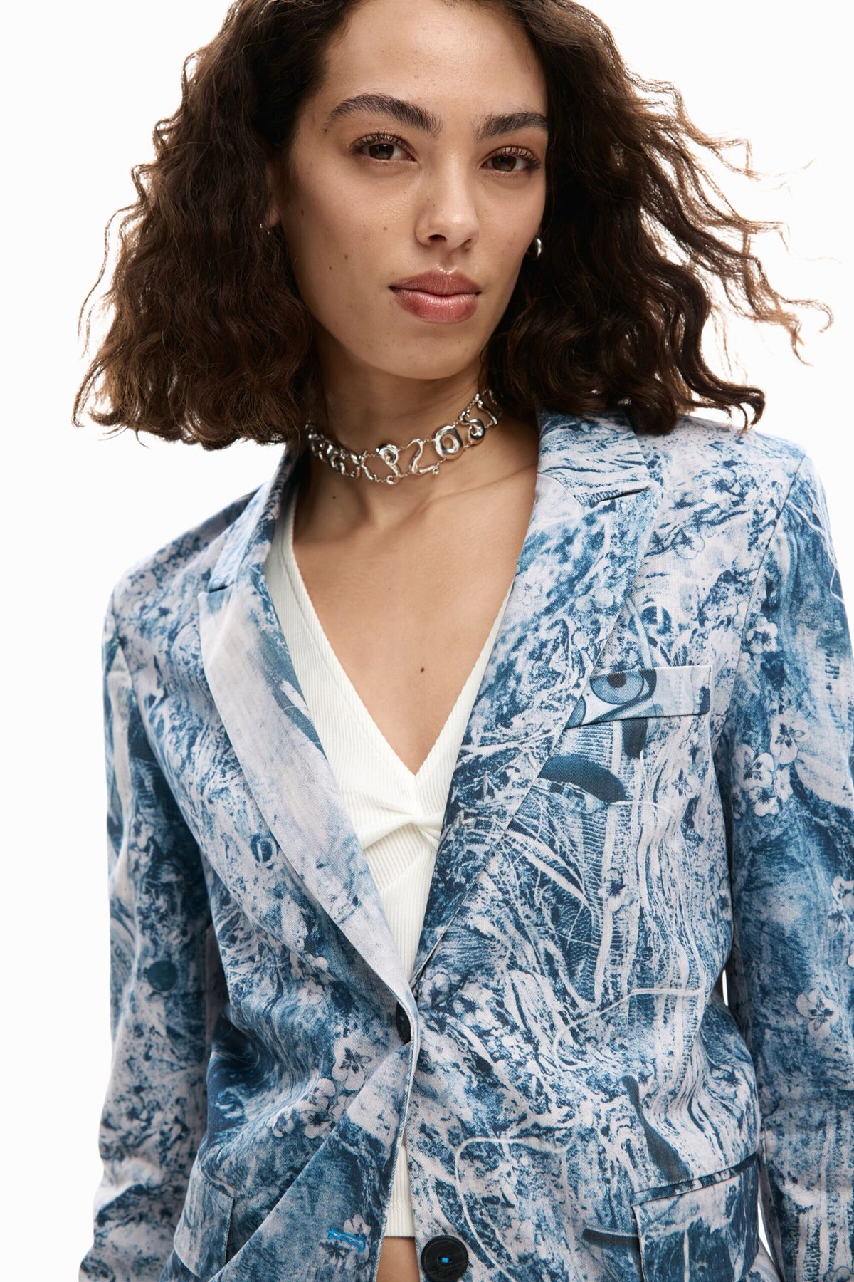 Desigual Regular-fit blazer with inner lining flap pockets