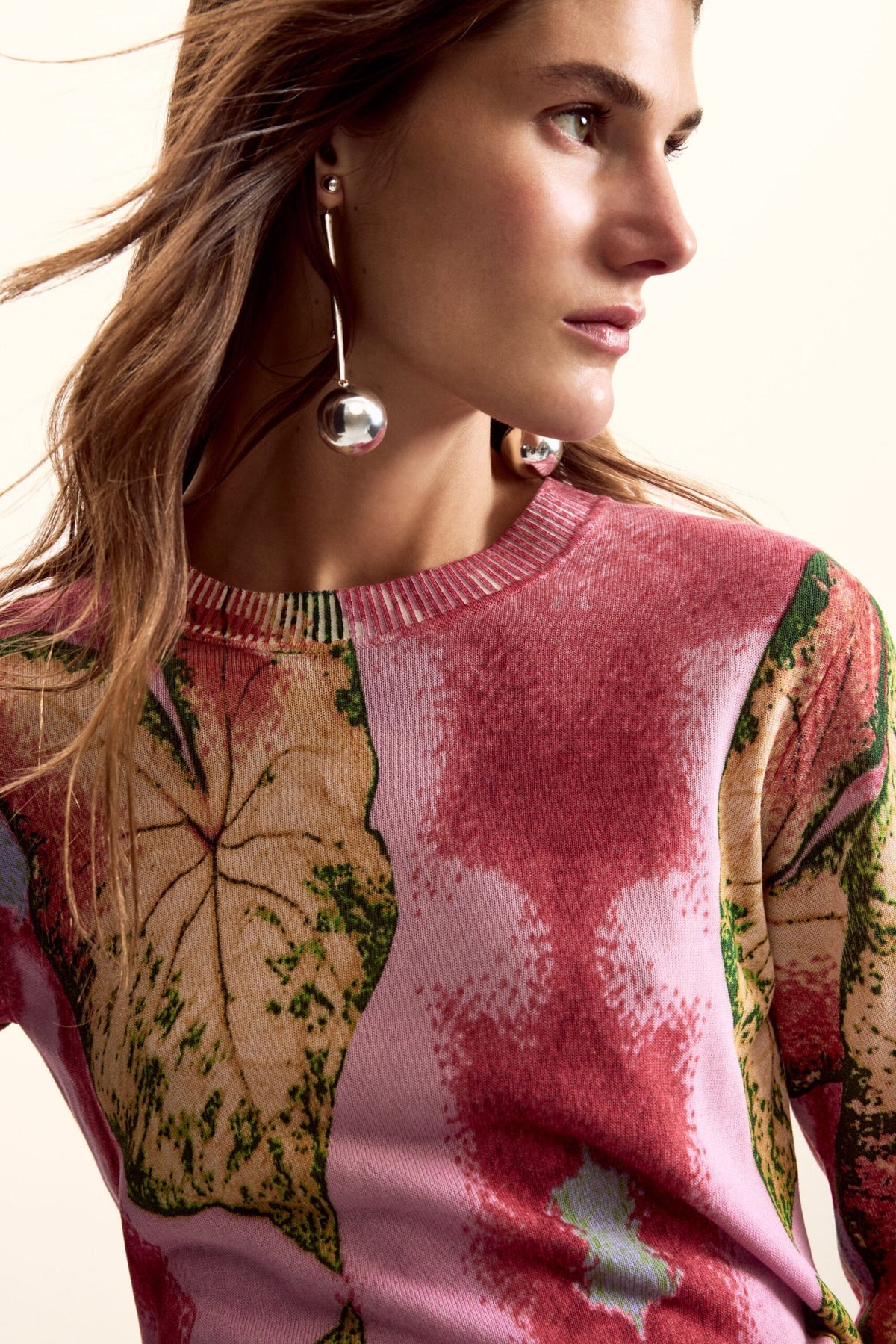 Desigual Long-sleeved sweater with abstract print