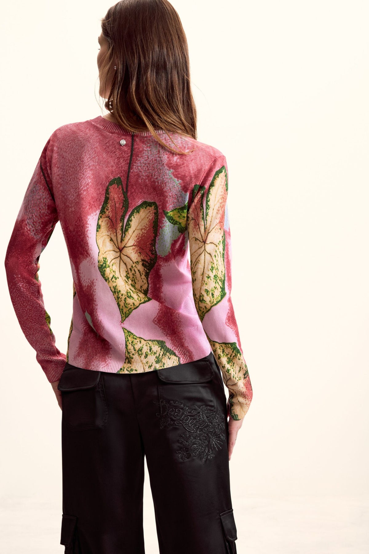 Desigual Long-sleeved sweater with abstract print