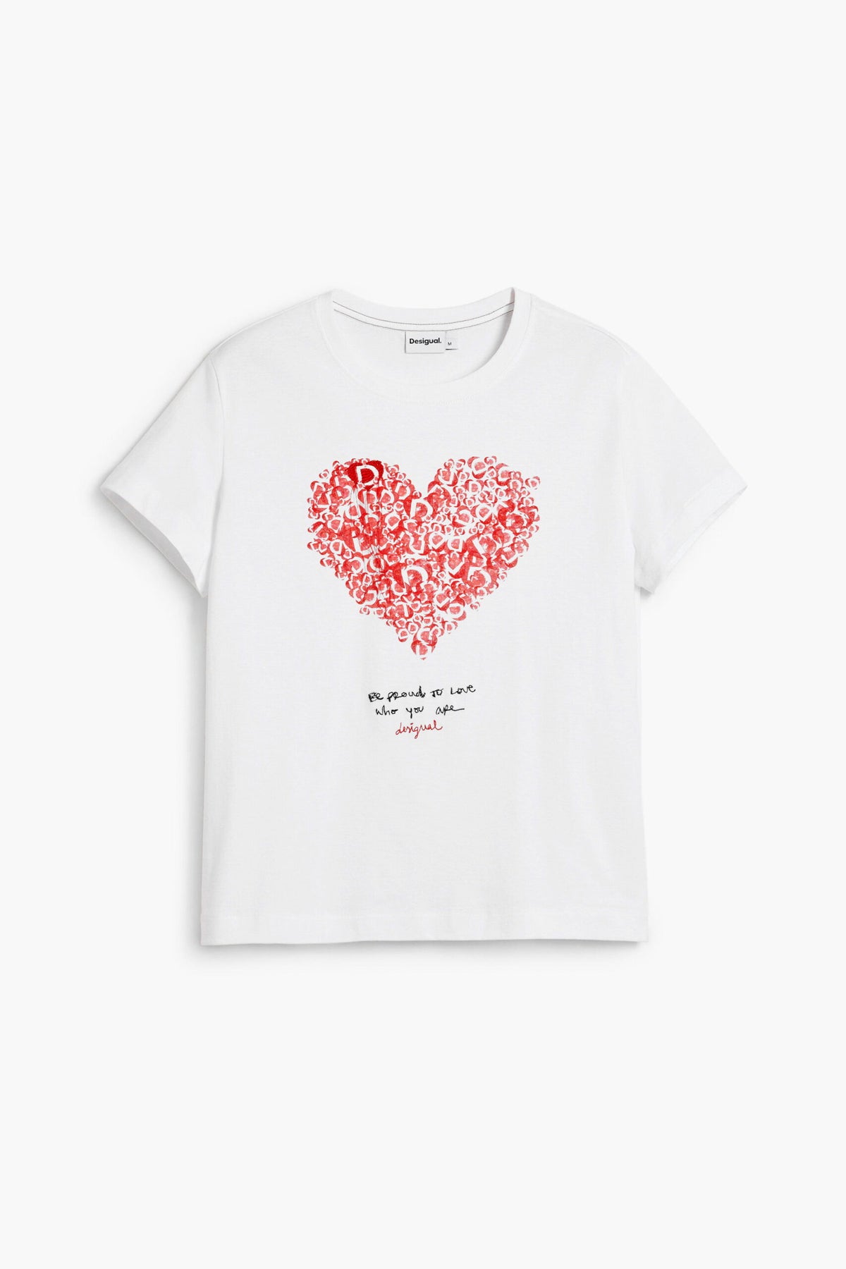 Desigual Solid T-shirt with a design made up of a set of Desigual