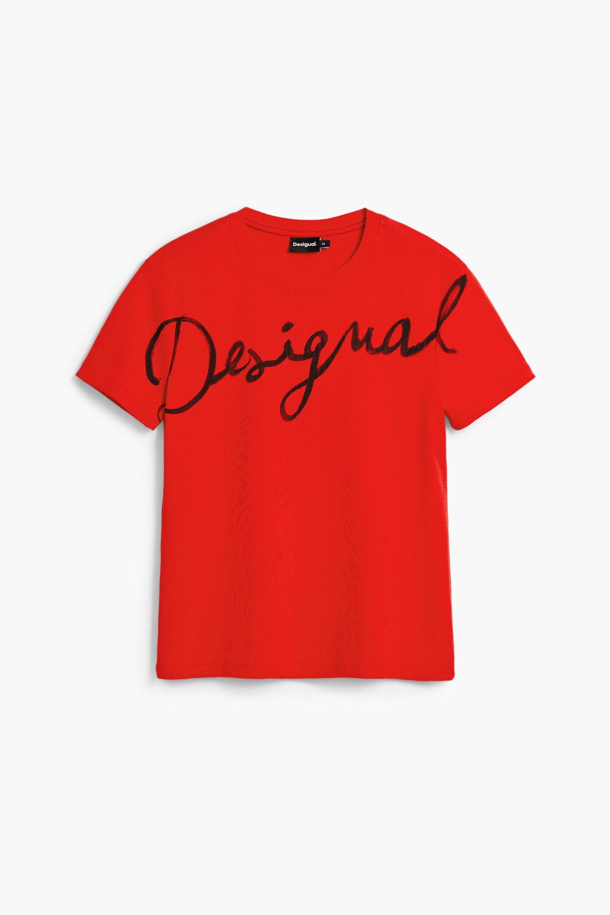 Desigual knit T-shirt with round neck and short sleeves Fabric with a blend of cotton