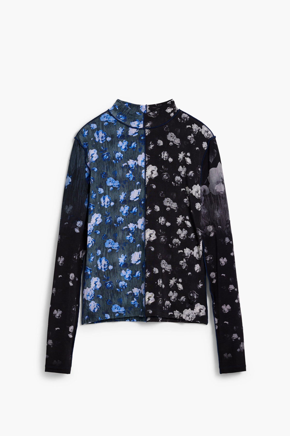 Desigual Long-sleeved T-shirt with turtleneck and decorative seam
