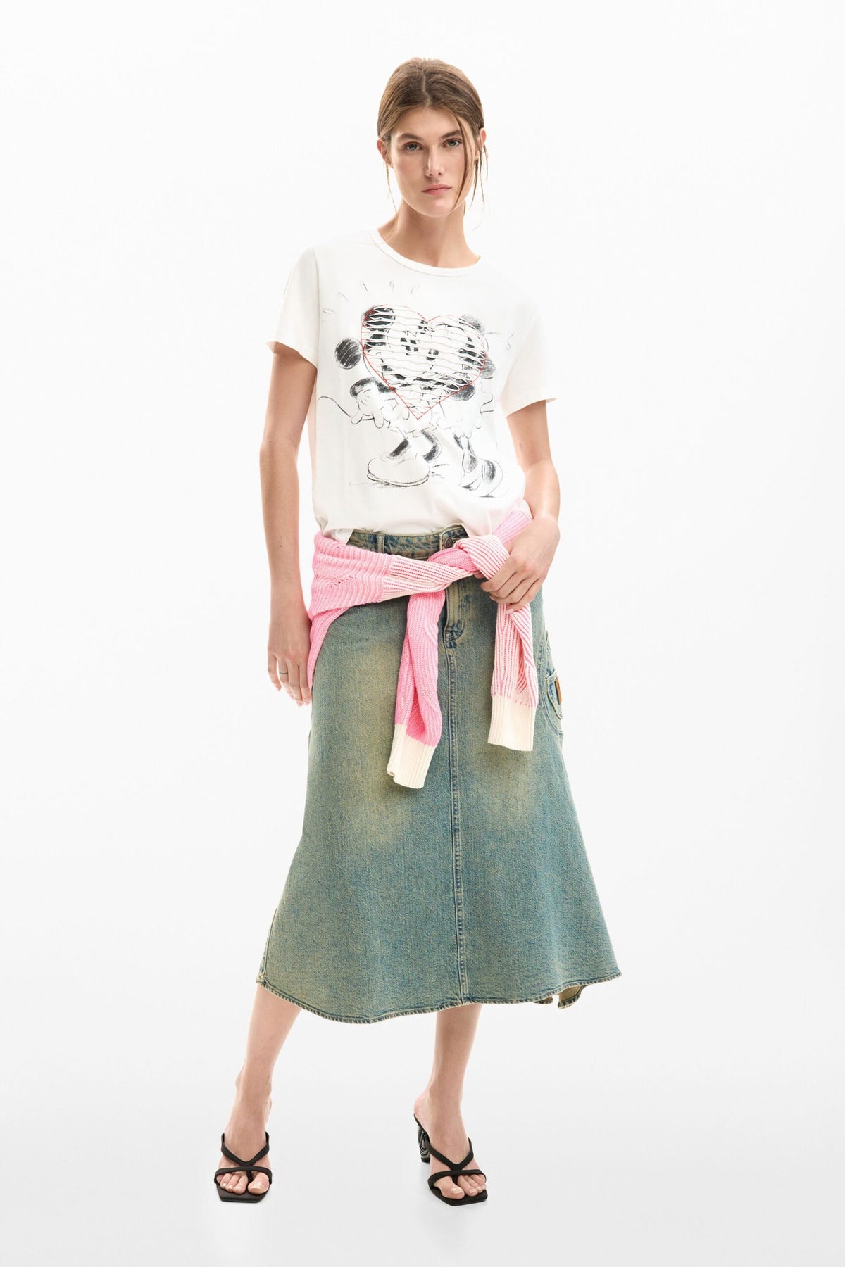Desigual Regular-fit T-shirt made of cotton, with Mickey and Minnie Mouse™ print.