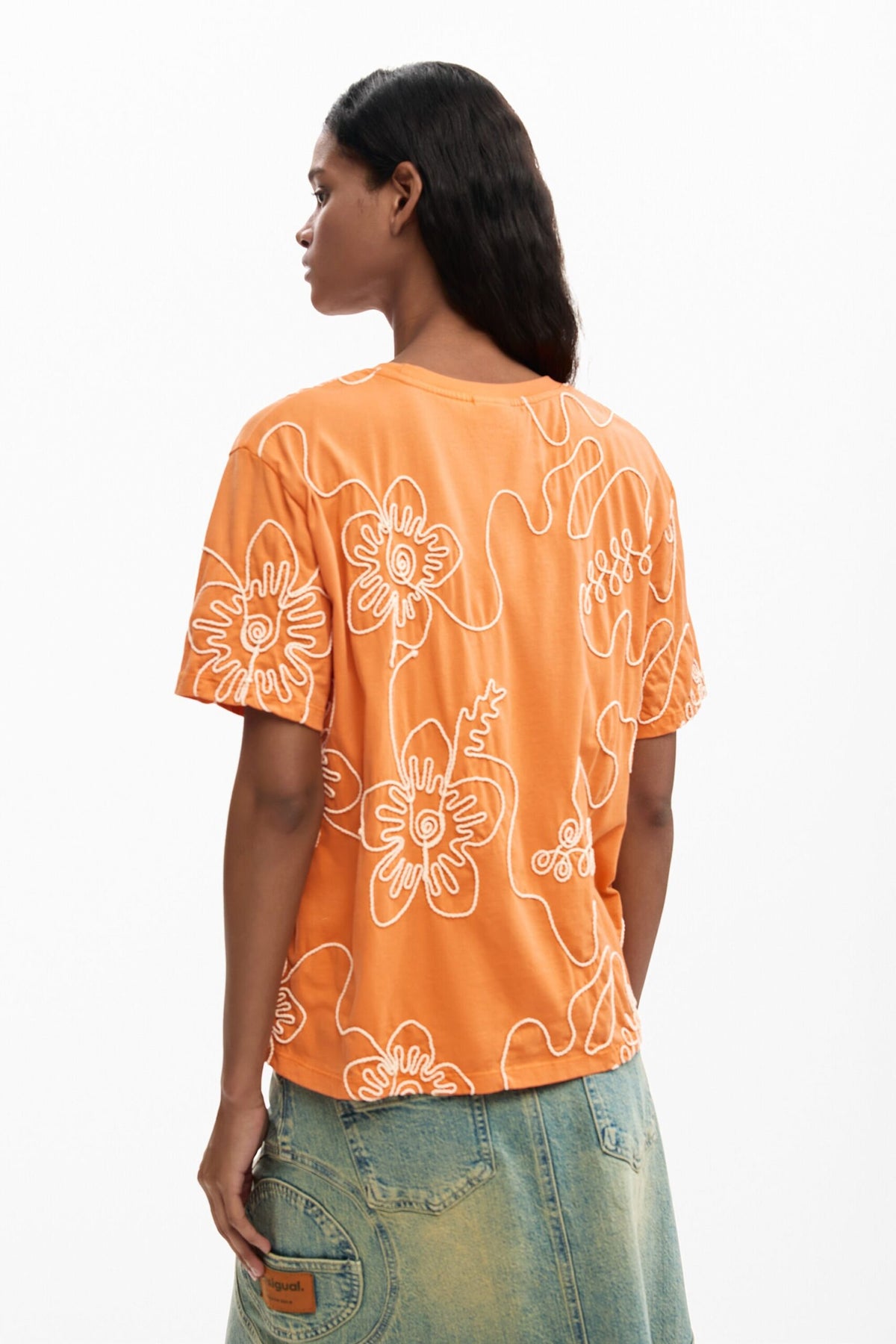 Desigual Regular-fit short-sleeved T-shirt with a print of colorful silhouettes .