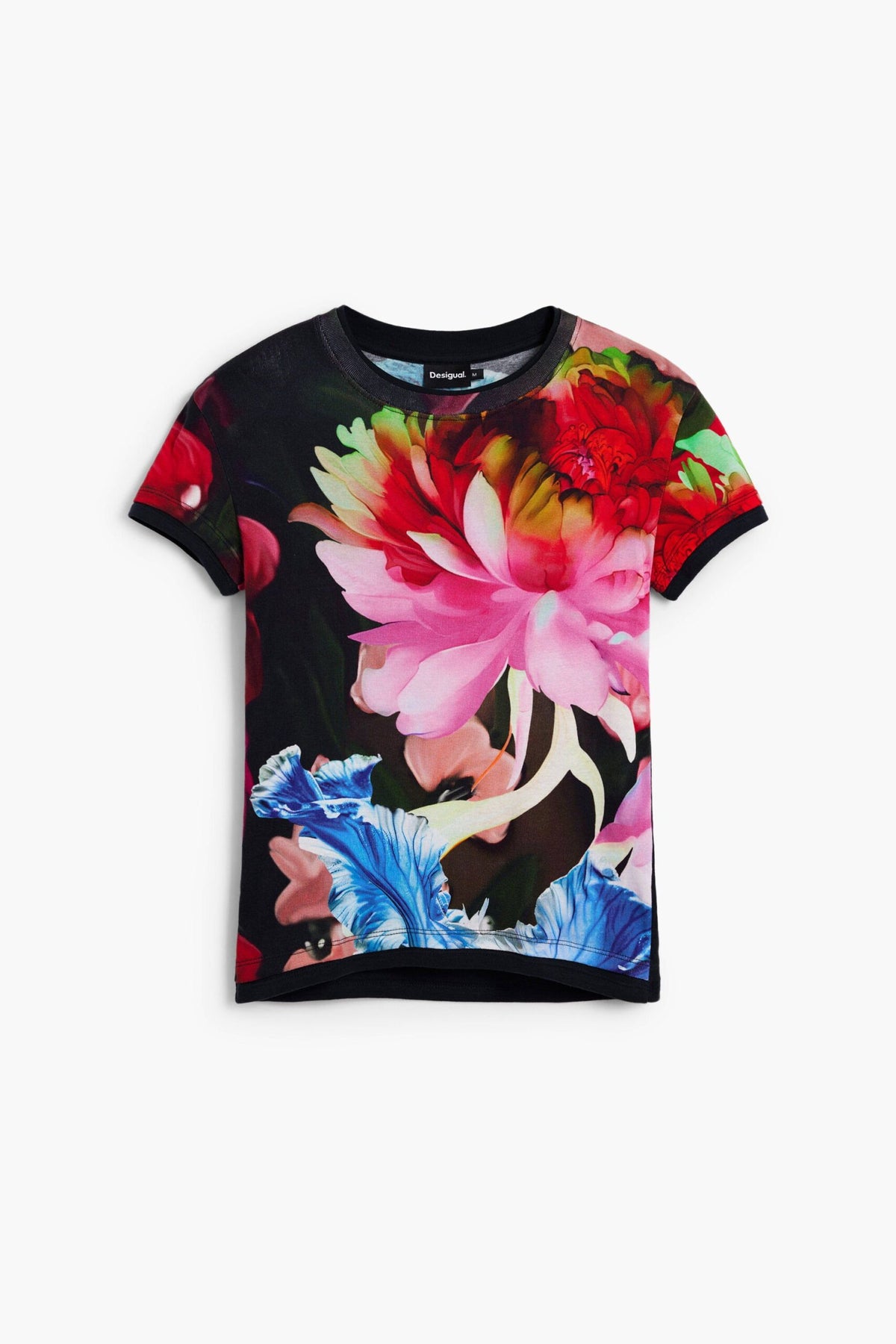 Desigual Short-sleeved T-shirt made from organic cotton and printed with flowers