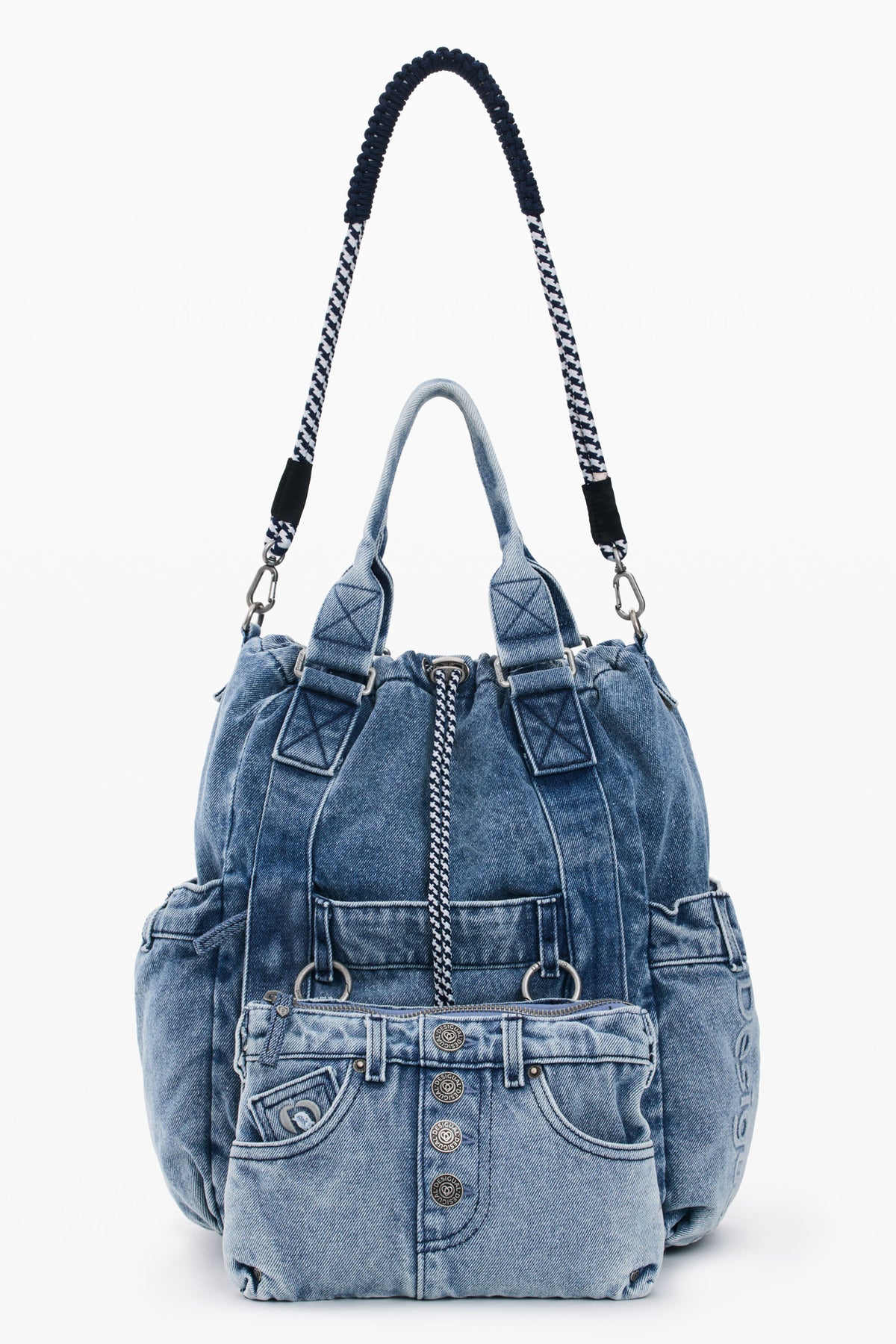 Desigual Denim Multi-Pocket Backpack