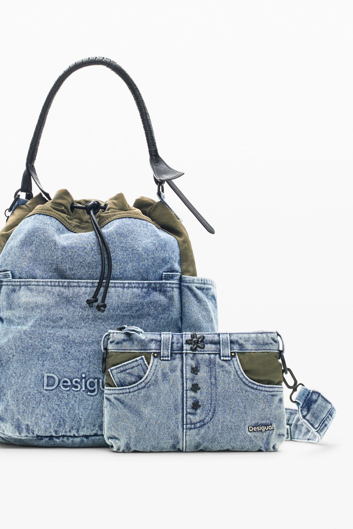 Desigual Denim Multi-Pocket Backpack