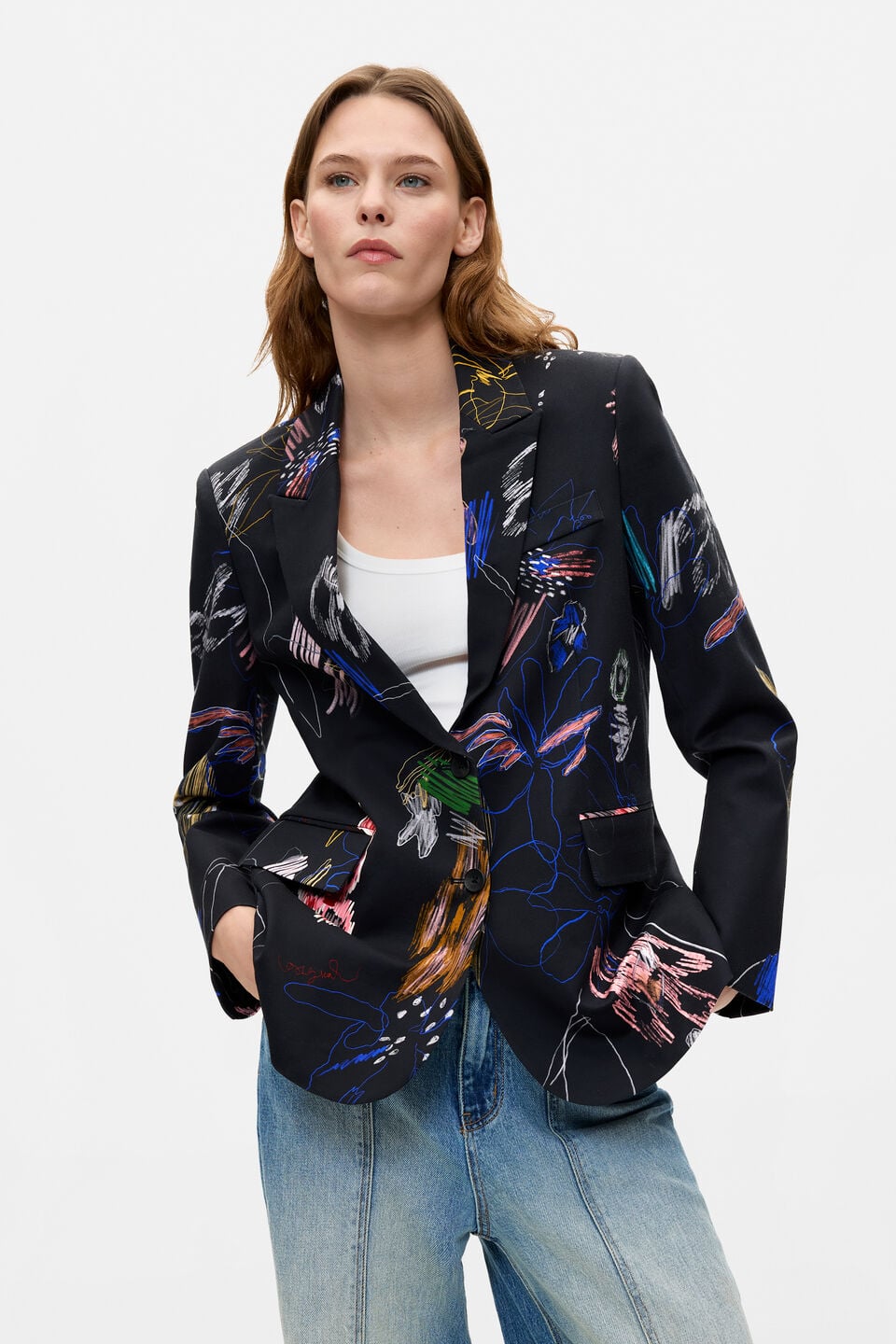 Floral Print Blazer