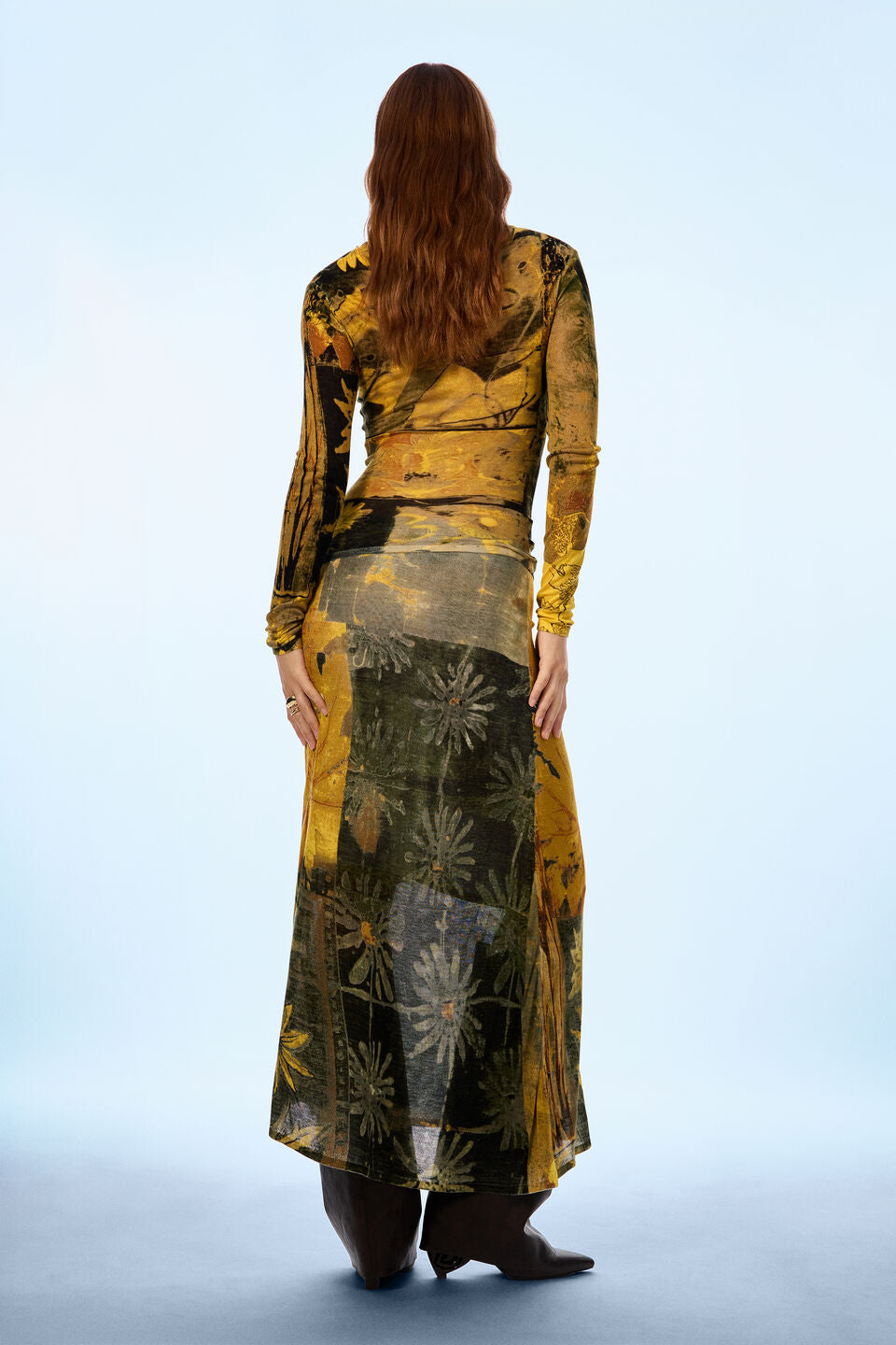 Long printed skirt