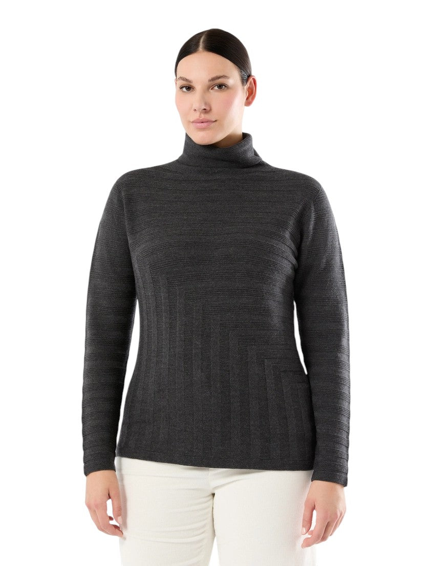 Marina Rinaldi Pure wool polo-neck sweater