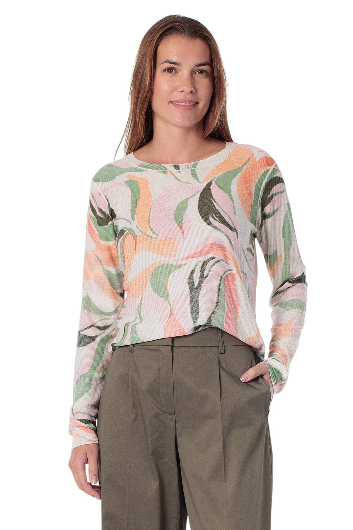 Gerry Weber Patterned knitted sweater in spring colors