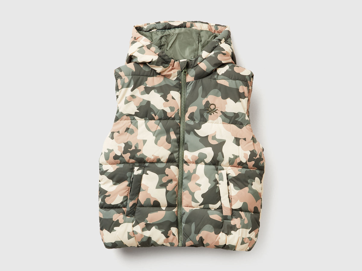 Benetton Padded Camouflage Vest