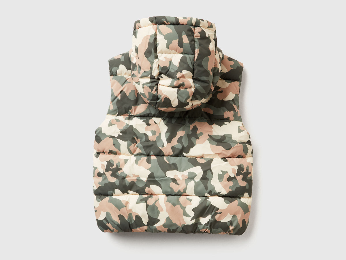 Benetton Padded Camouflage Vest