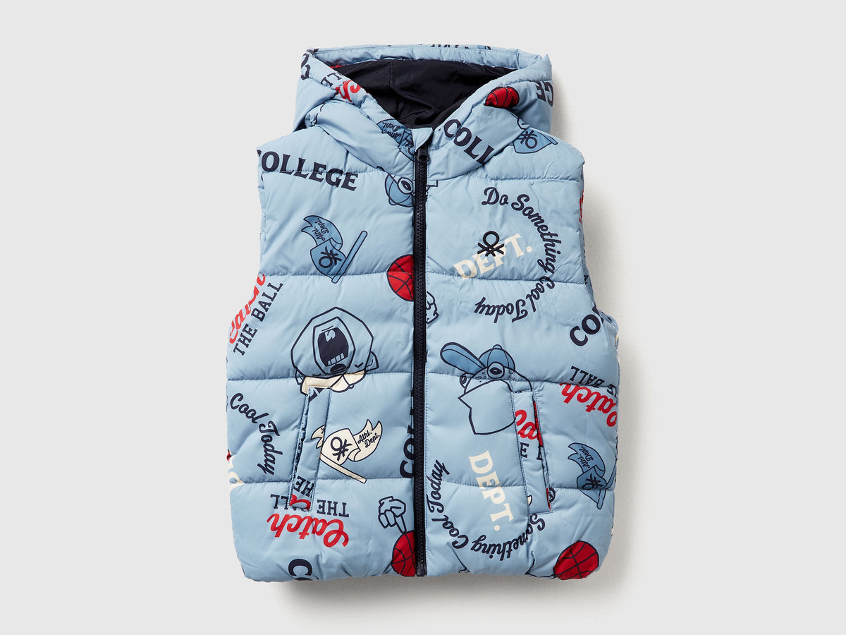Benetton Printed Padded Vest