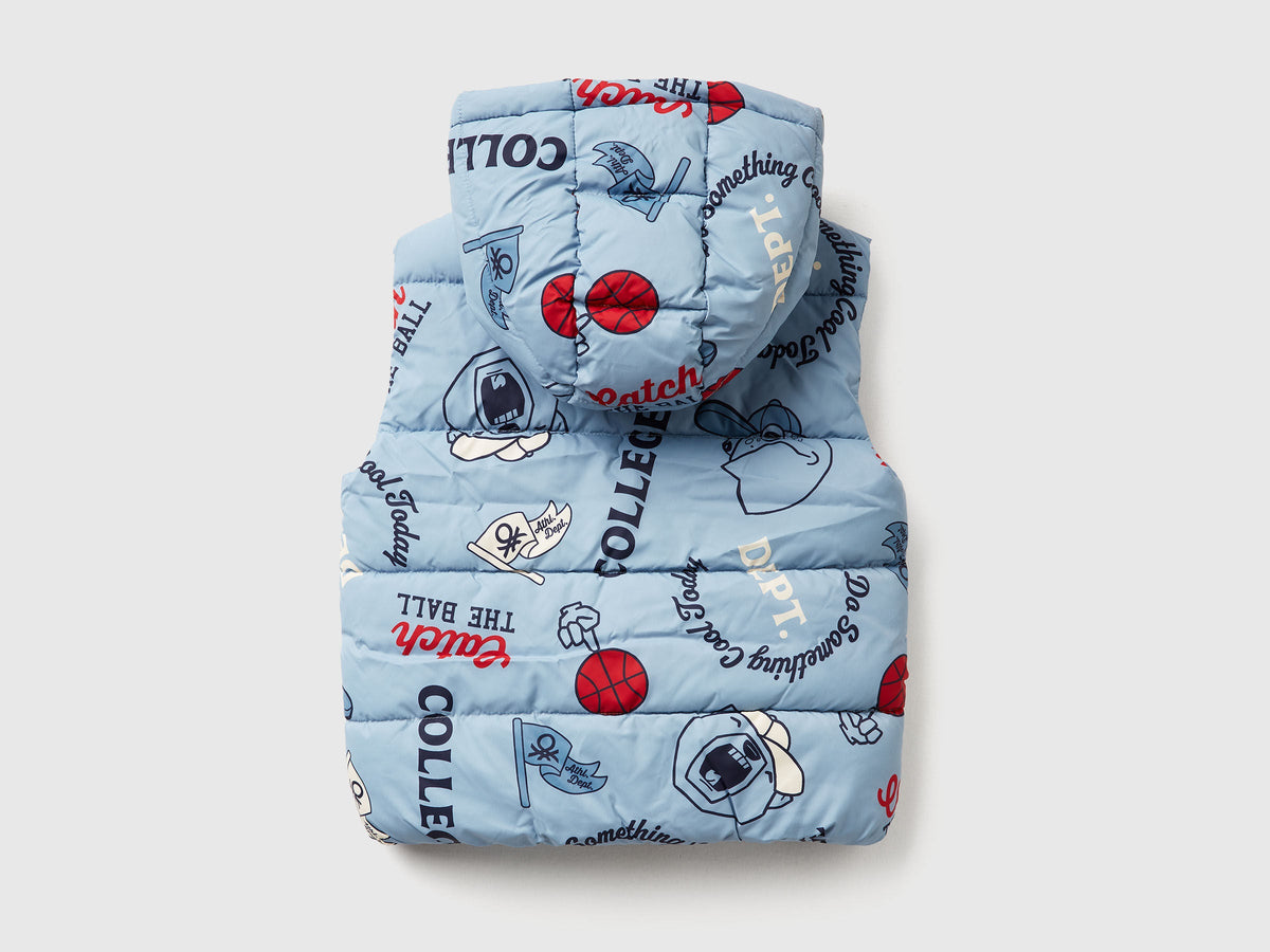 Benetton Printed Padded Vest