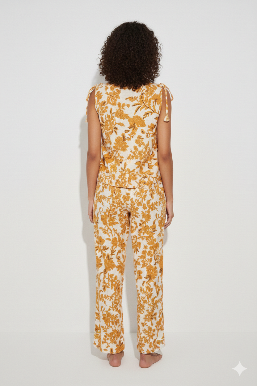 BSB Floral pants with rhinestones
