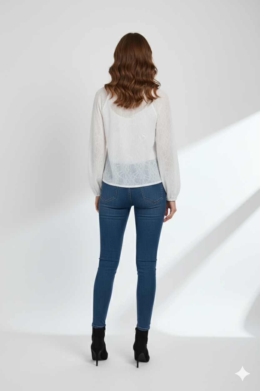 BSB Blouse with long sleeves with lace
