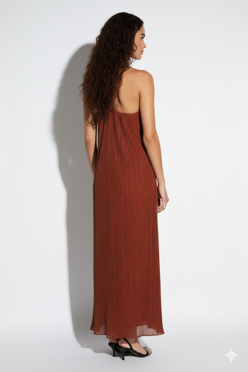 BSB Maxi printed dress with rhinestones