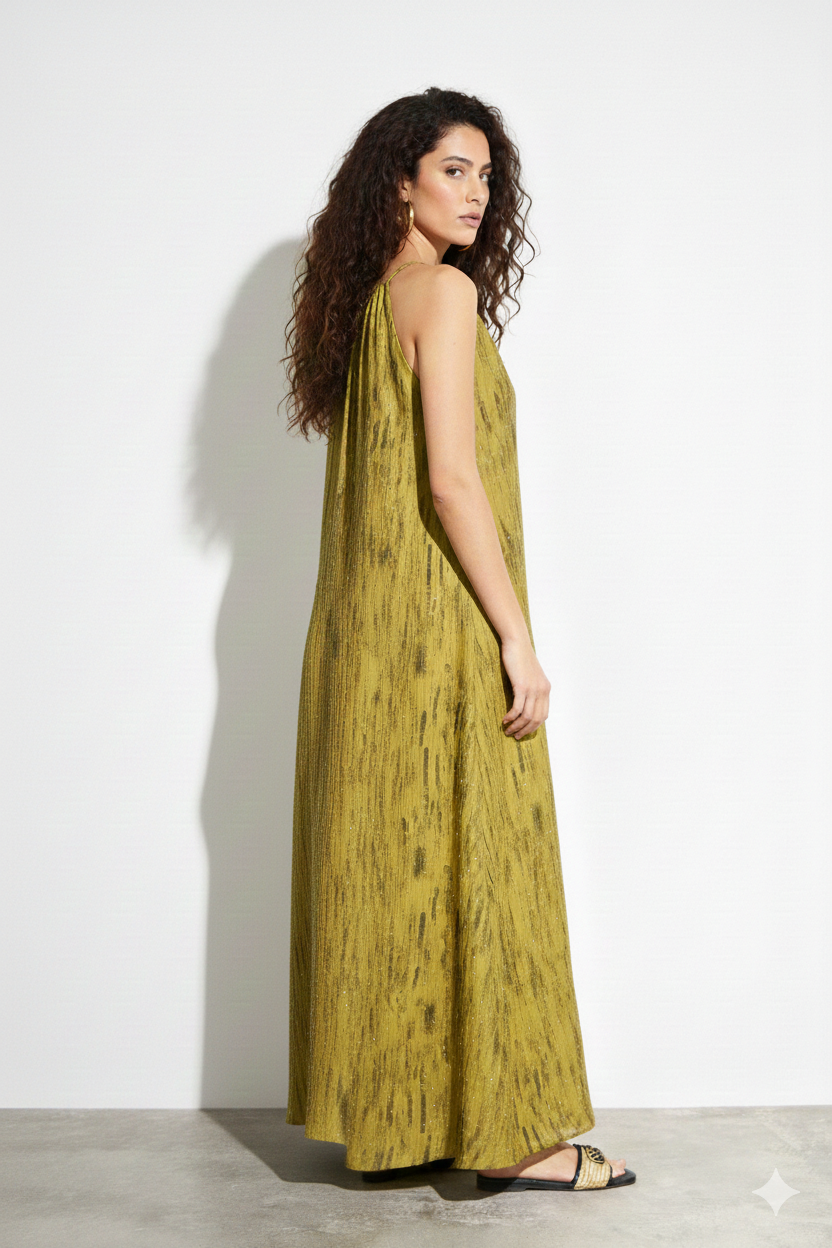 BSB Maxi printed dress with rhinestones