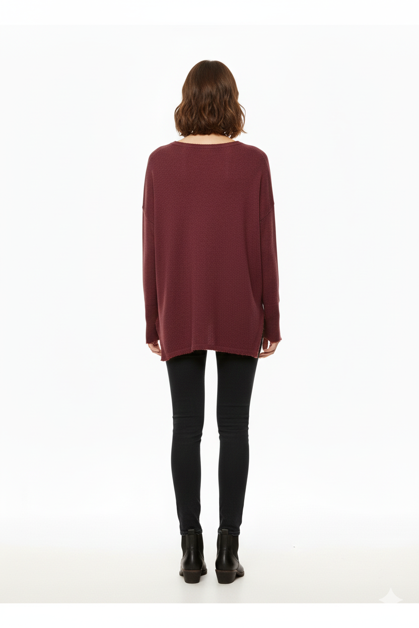 BSB Sweater with long sleeves V neckline