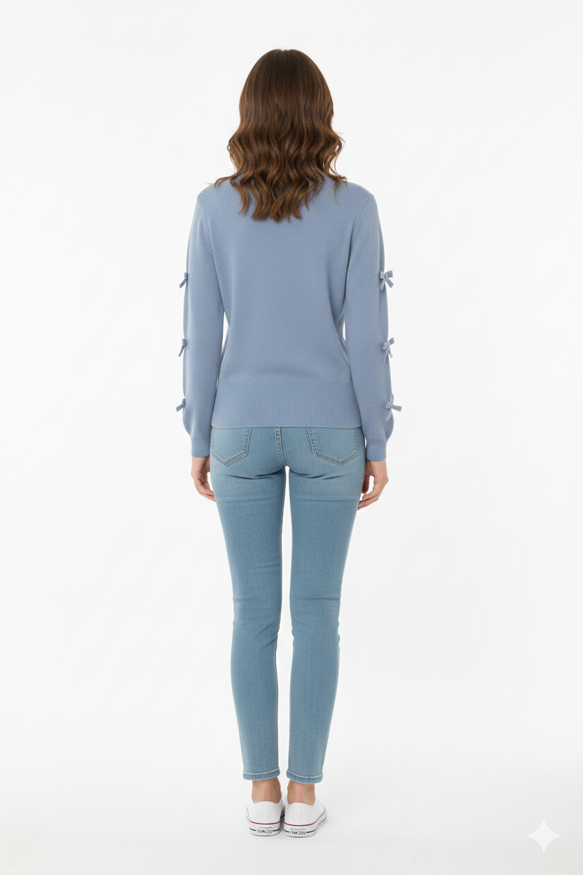 BSB Sweater with long sleeves with gathered sleeves
