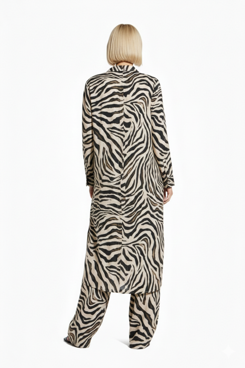 BSB Midi chemise zebra dress