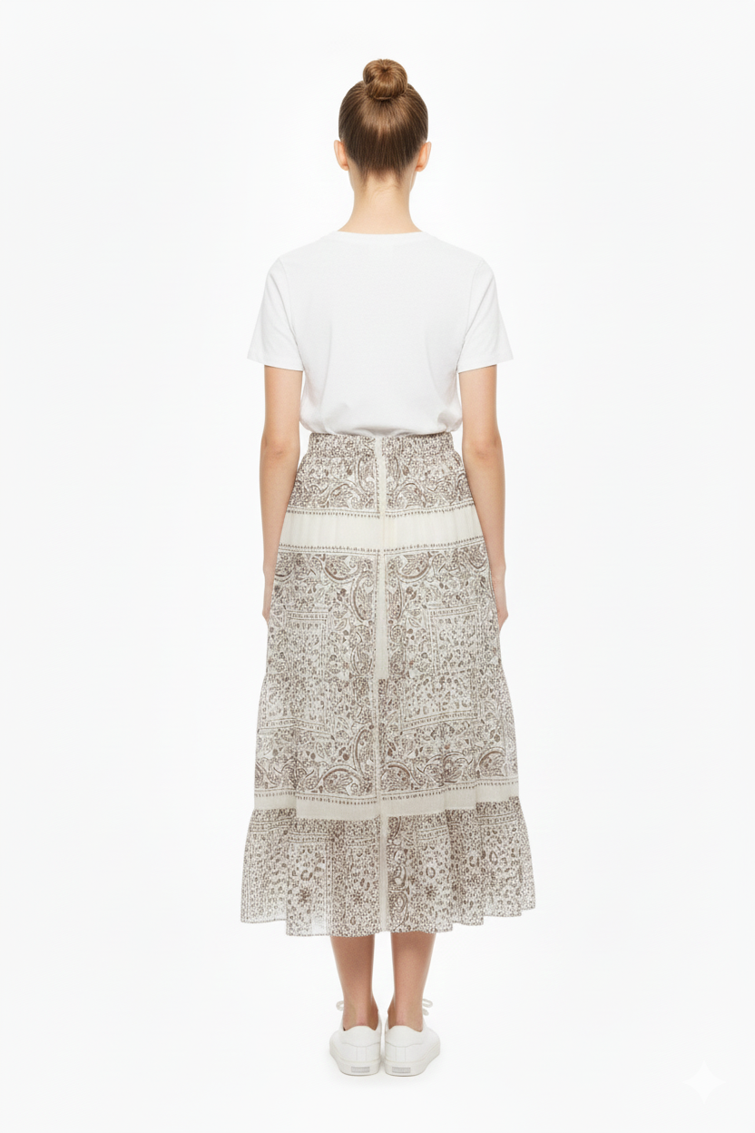 BSB Midi skirt printed