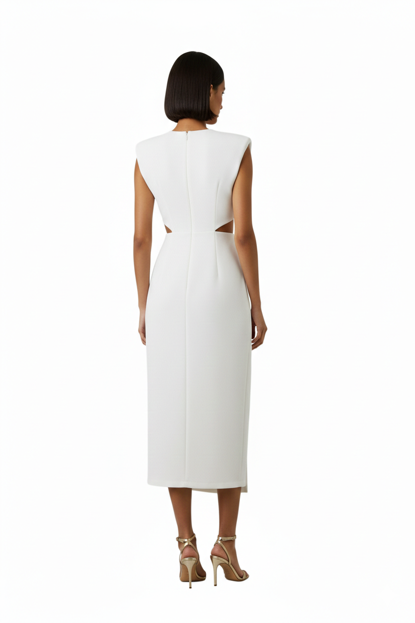 BSB Midi dress with cut out and hoop