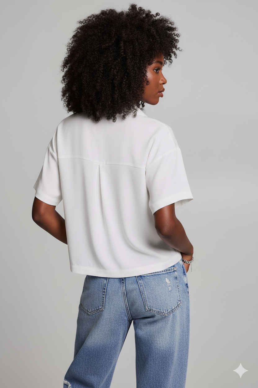 BSB Shortsleeve Blouse With Collar