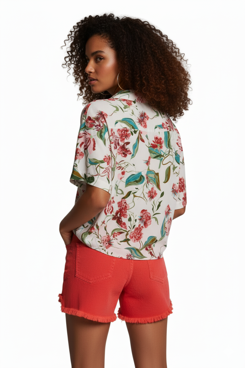 BSB Floral Blouse With Collar