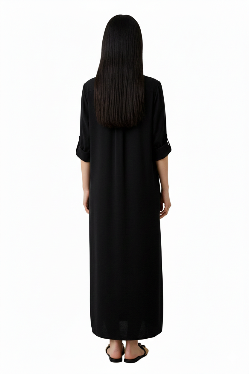 BSB Midi chemise dress with adjustable sleeves