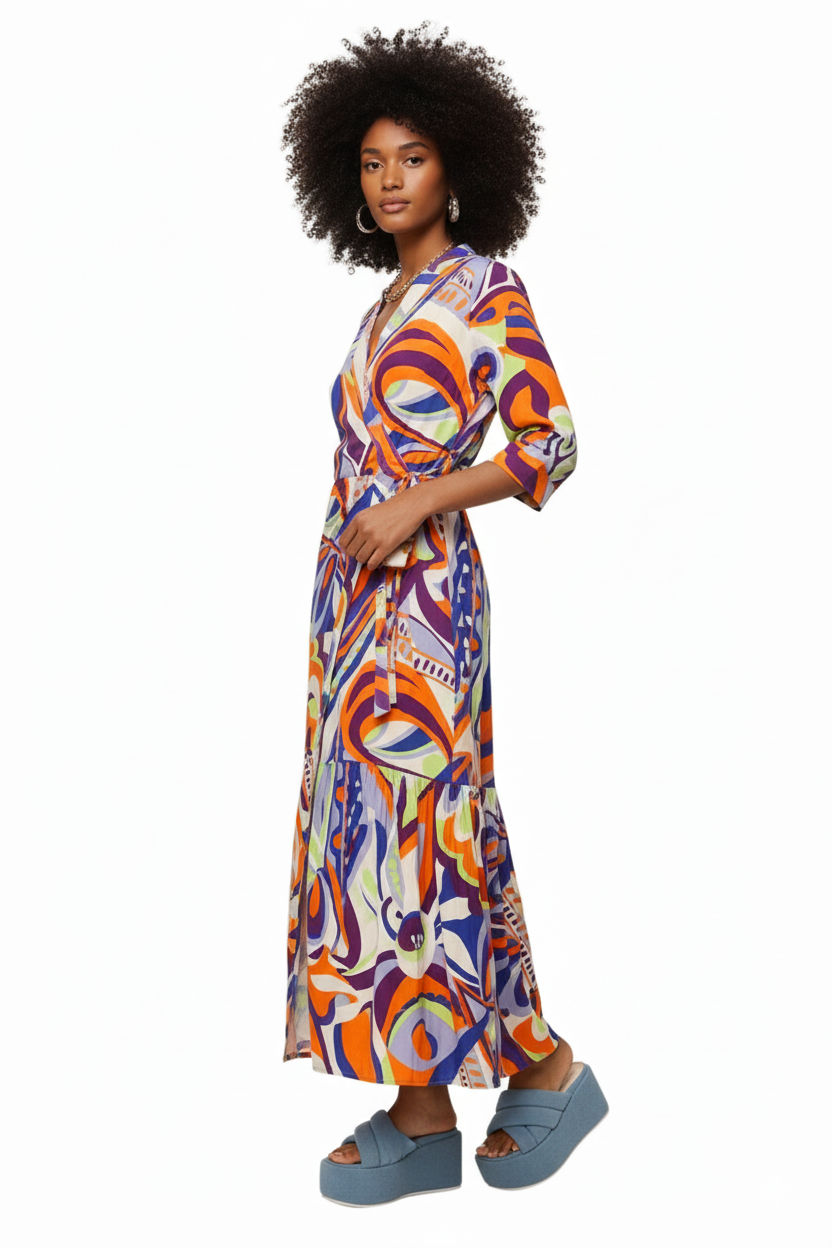 BSB Printed Wrap Dress