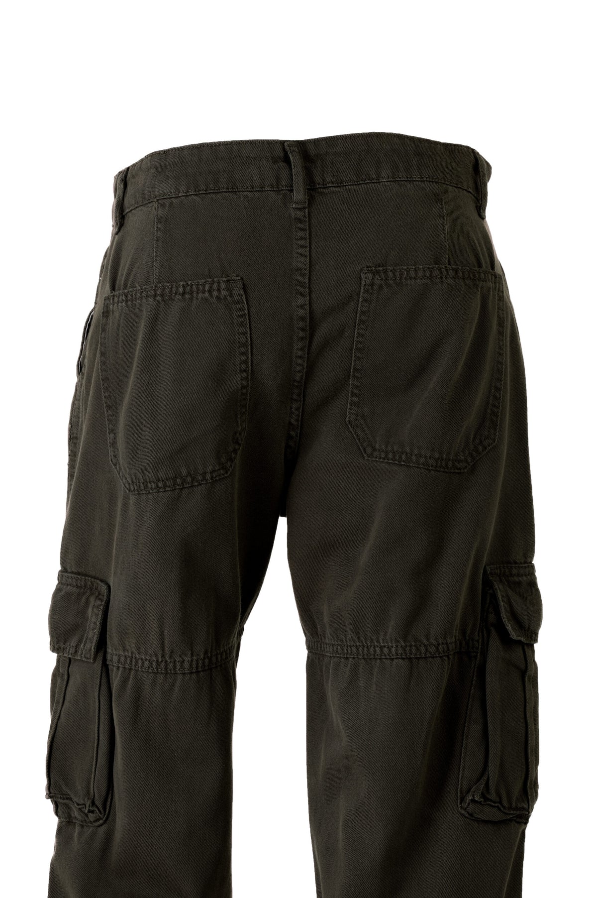 FOREVER 21 High-Waist Multi-Pocket Straight-Leg Utility Cargo Pants