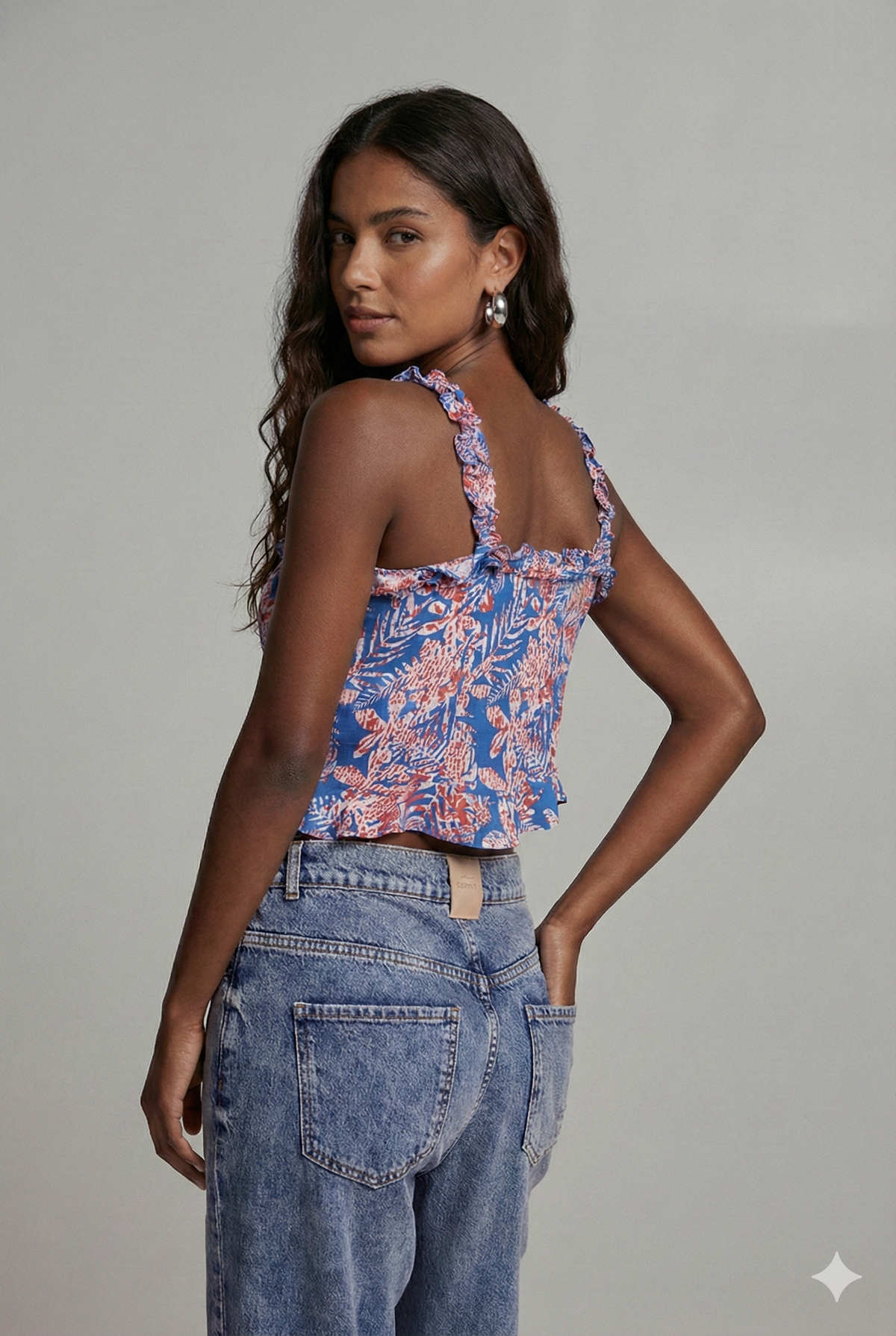 BSB Top With Ruffle Trims
