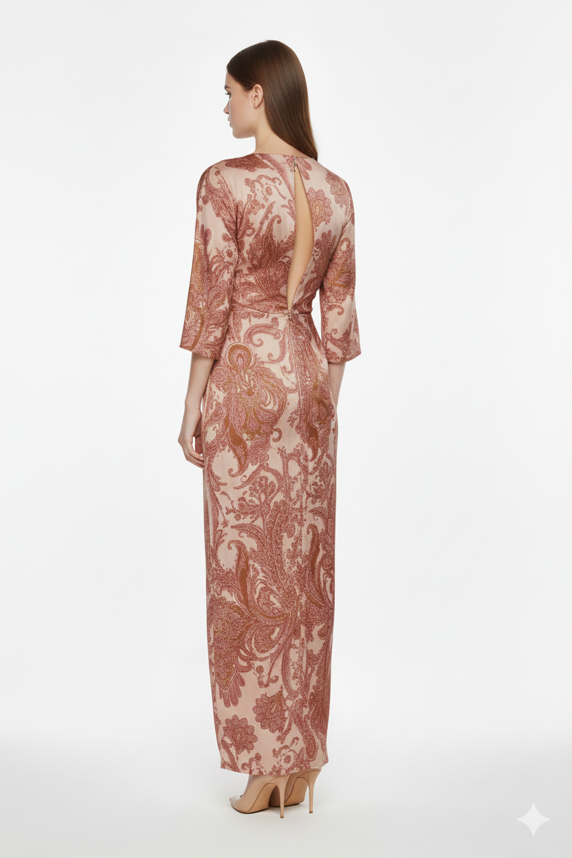 BSB Maxi dress wrap with knot design
