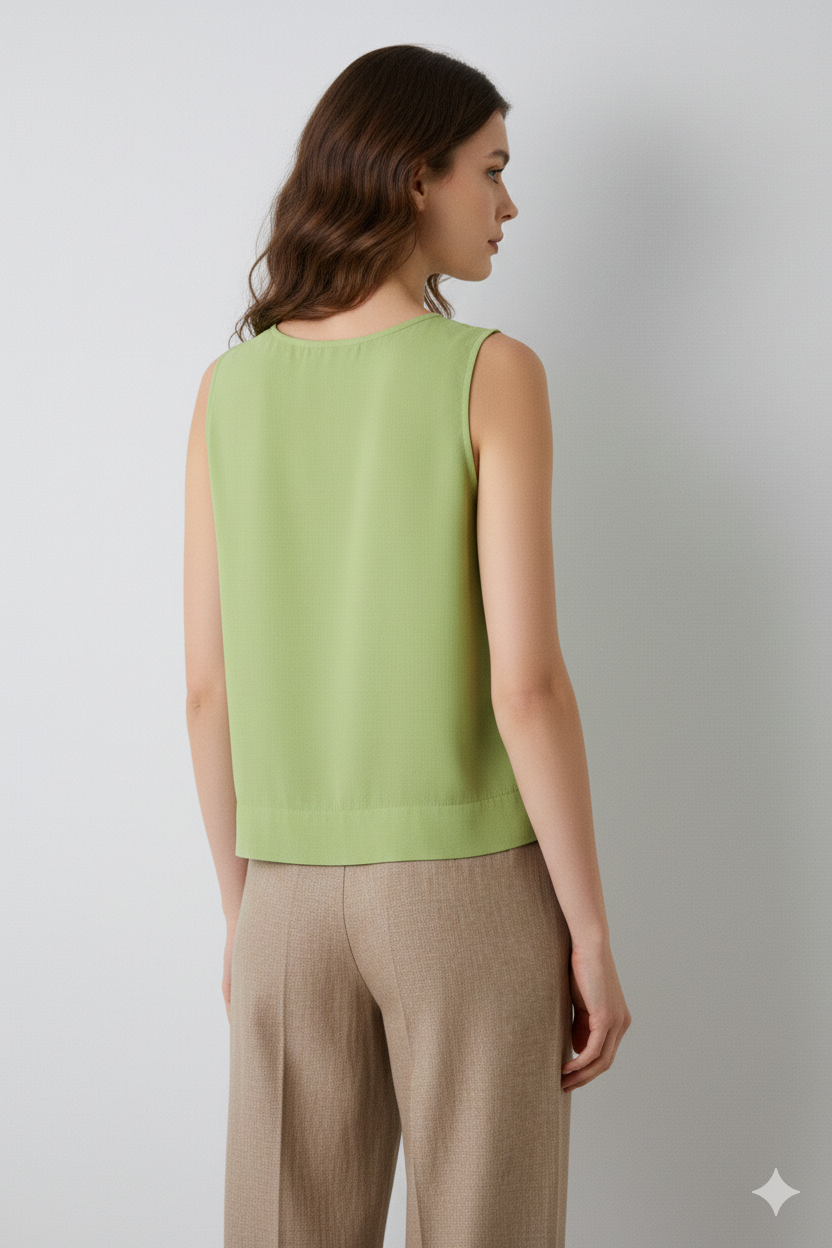 BSB Sleeveless blouse with slit