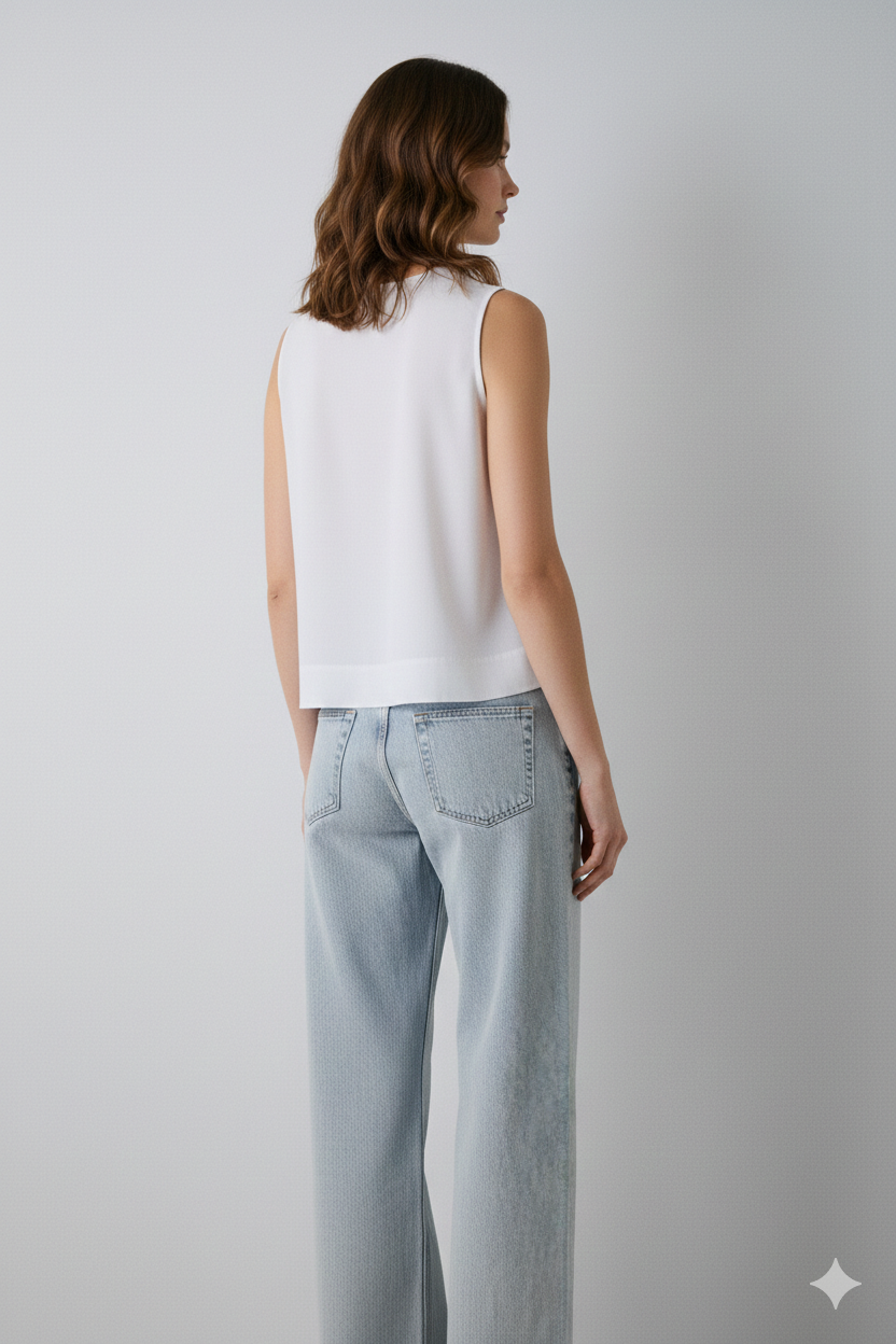BSB Sleeveless blouse with slit
