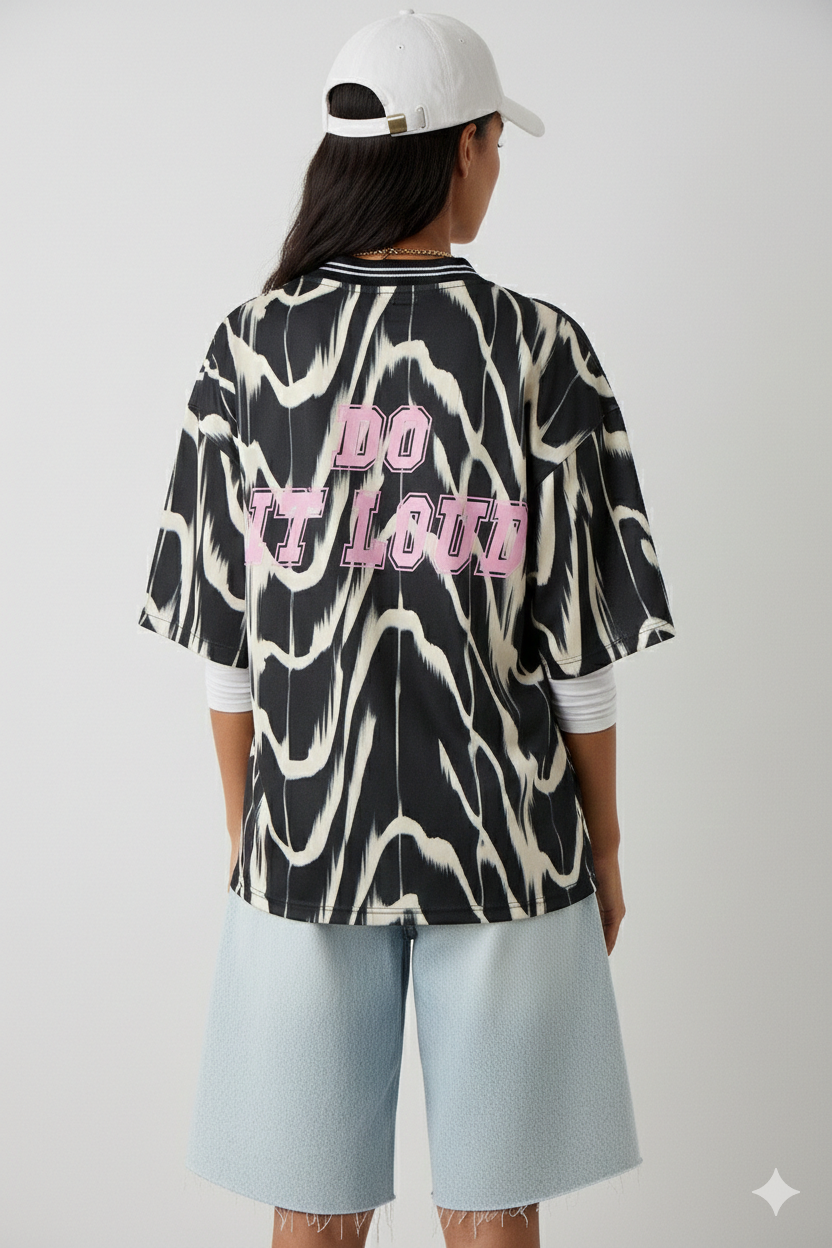 BSB Printed V-neck blouse with print